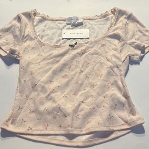 Pink Rose Women's Light Pink Floral Blouse